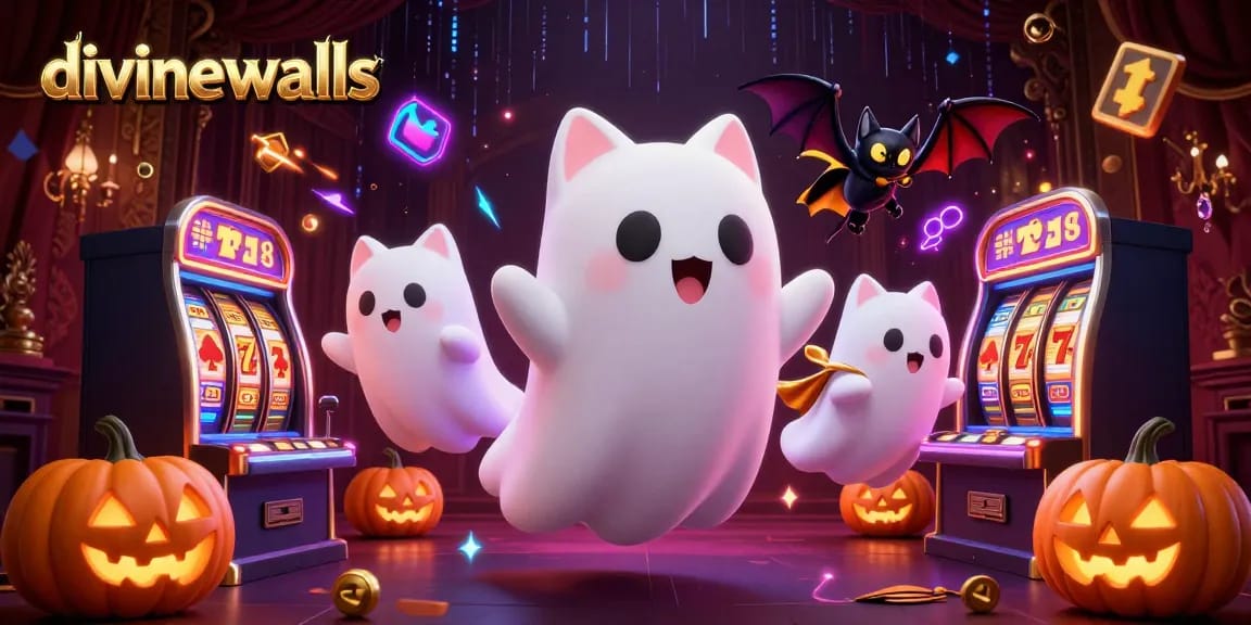 Engage with divinewalls, winning at slots amidst ghostly cat adventures in a haunted casino.