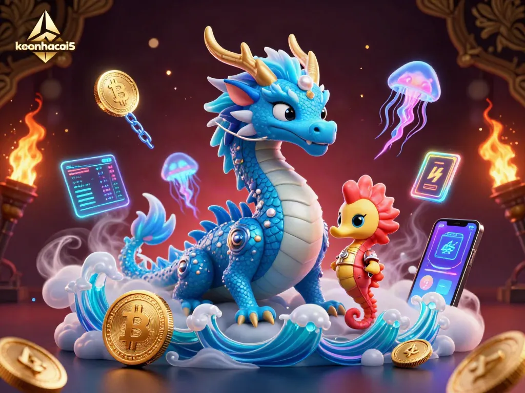 Engage with keonhacai5 for exhilarating ocean-themed casino adventures featuring a dragon and seahorse knight.