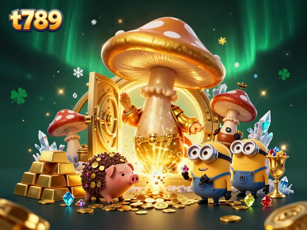 Experience thrilling casino magic with the t789 wizard casting gold spells and treasure around.