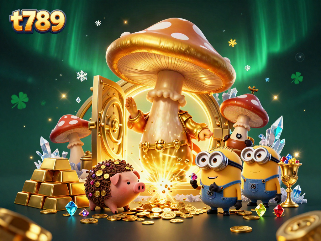 Experience thrilling casino magic with the t789 wizard casting gold spells and treasure around.