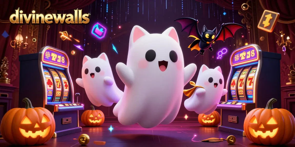 Engage with divinewalls, winning at slots amidst ghostly cat adventures in a haunted casino.