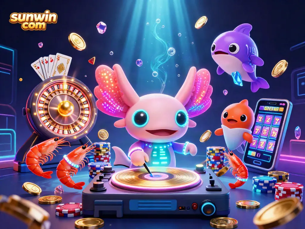 Experience thrilling wins with sunwin com's vibrant casino action featuring a dynamic DJ axolotl.