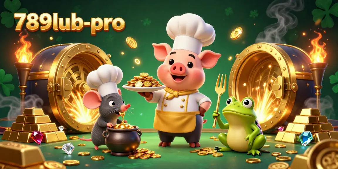 Engaging illustration showcasing 789lub-pro's vibrant casino theme with lively characters and symbols.