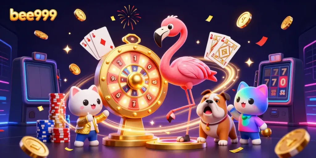Experience the thrill of bee999 with exciting prizes and dynamic gameplay in a vibrant casino scene.