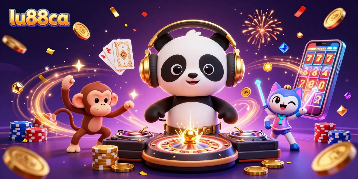 Experience the thrilling atmosphere of lu88ca with DJ panda and colorful casino elements