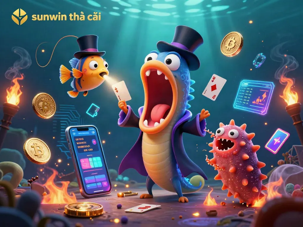 Experience thrilling game action with sunwin nhà cái in this colorful 3D animated scene.