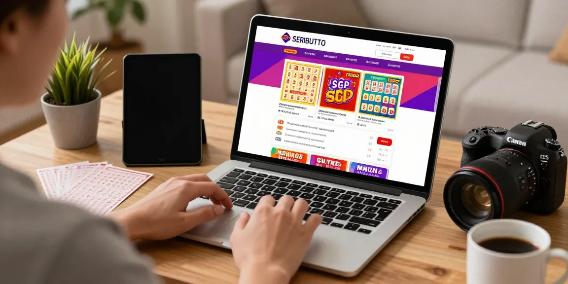 Pengguna SERIBUTOTO sedang menikmati portal togel Hongkong, Sydney, SGP, dan Macau terbaru di tablet.